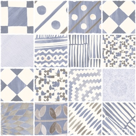 ENCAUSTIC POTTERY TILE MIX GFX 3465